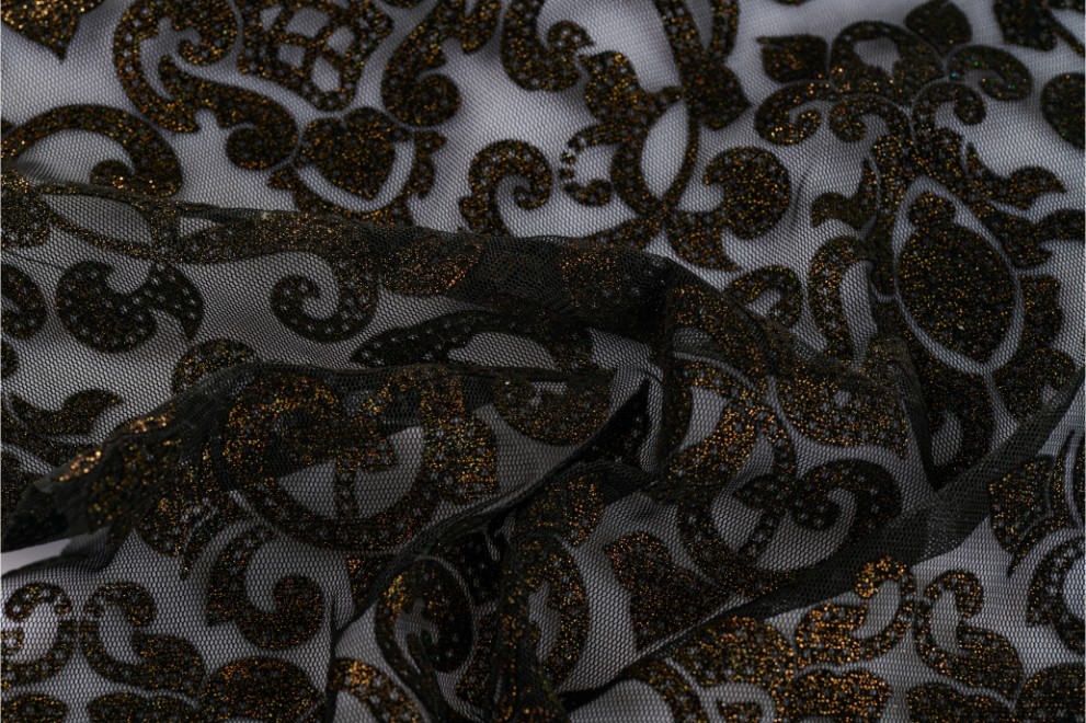 Flock Glitter Print on Tulle - 2